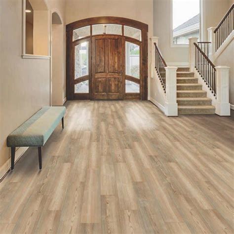 It is strong but has a soft underfoot maintaining a comfortable temperature no matter the season. . Mohawk home bay bridge oak waterproof rigid vinyl flooring